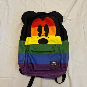 Loungefly Disney Parks Mickey Mouse Rainbow Pride Backpack